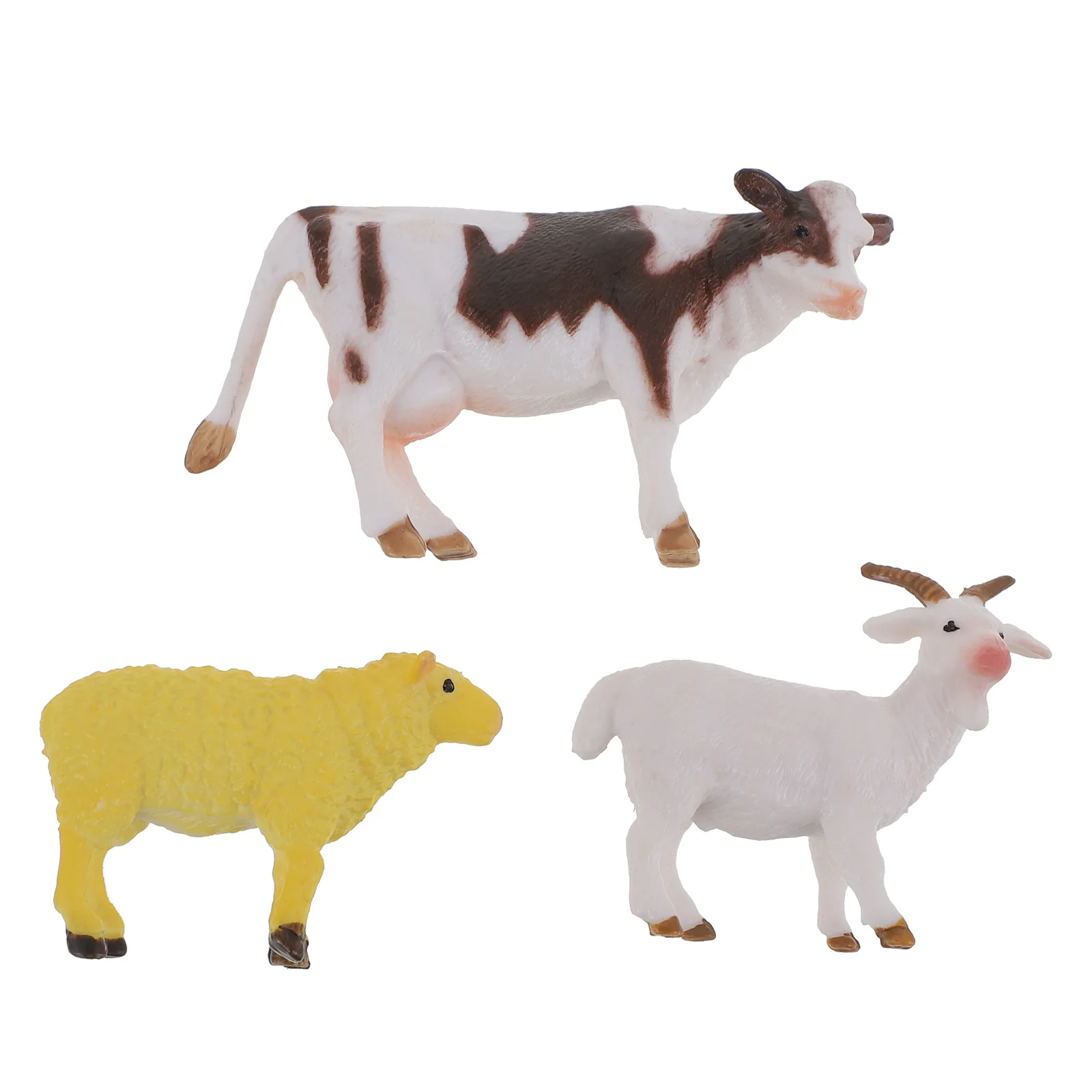 3 pezzi figurine di animali mini modelli realistici per micro decorazioni paesaggistiche scultura artificiale della fauna selvatica mini