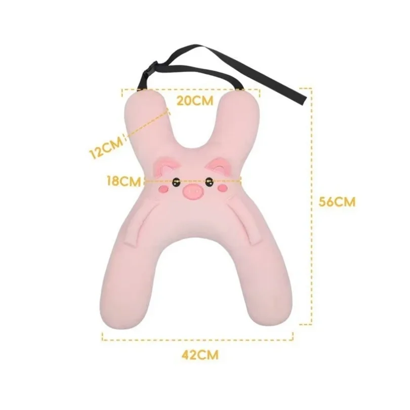 Car Neck Pillow with Seat Belt Safety Sleep Kids Aid Prevent Leaning Head Back Seat Sleeping Comfort During Long Distance Travel
