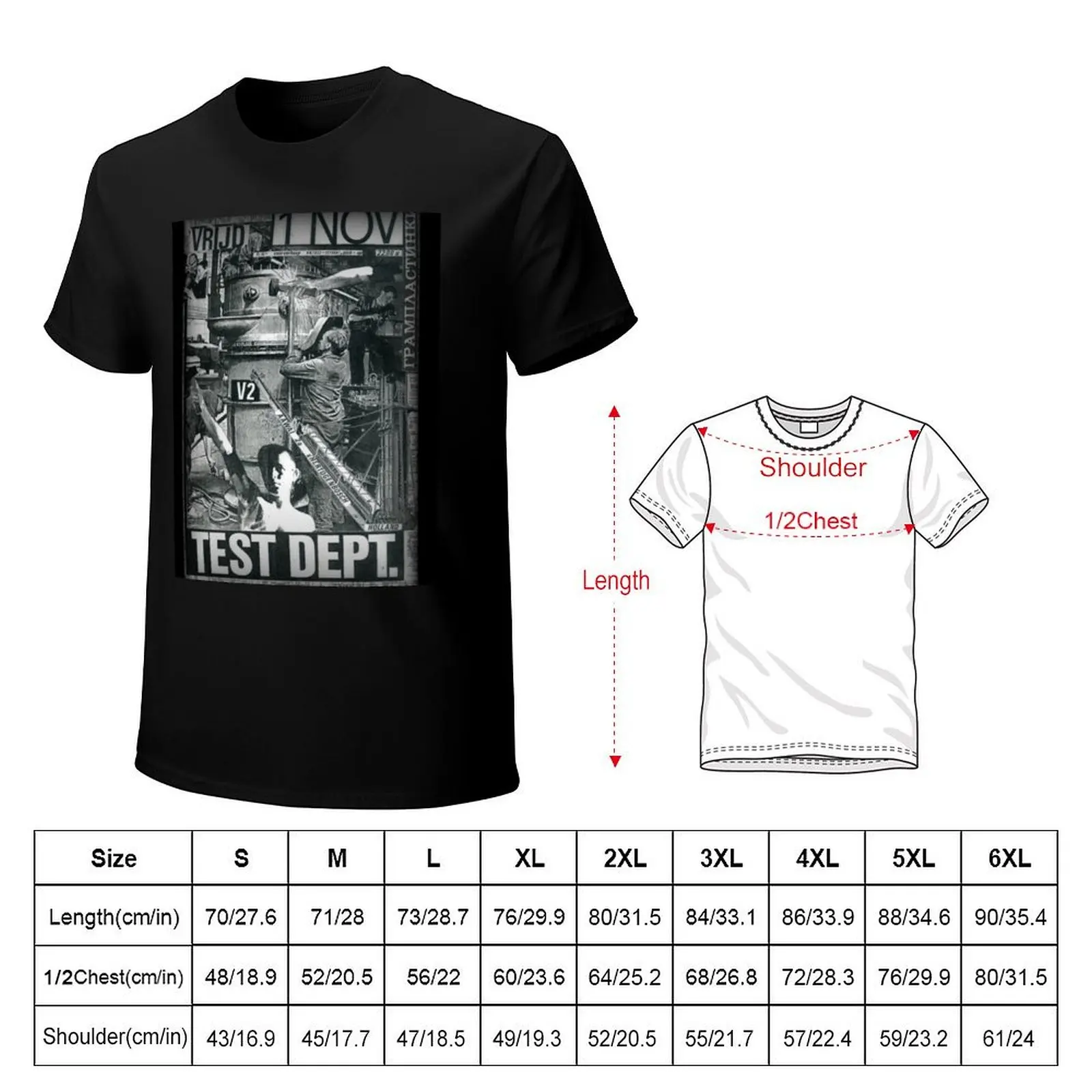 Test Department - Flyer. T-Shirt t shirts for man slim fit T-Shirt