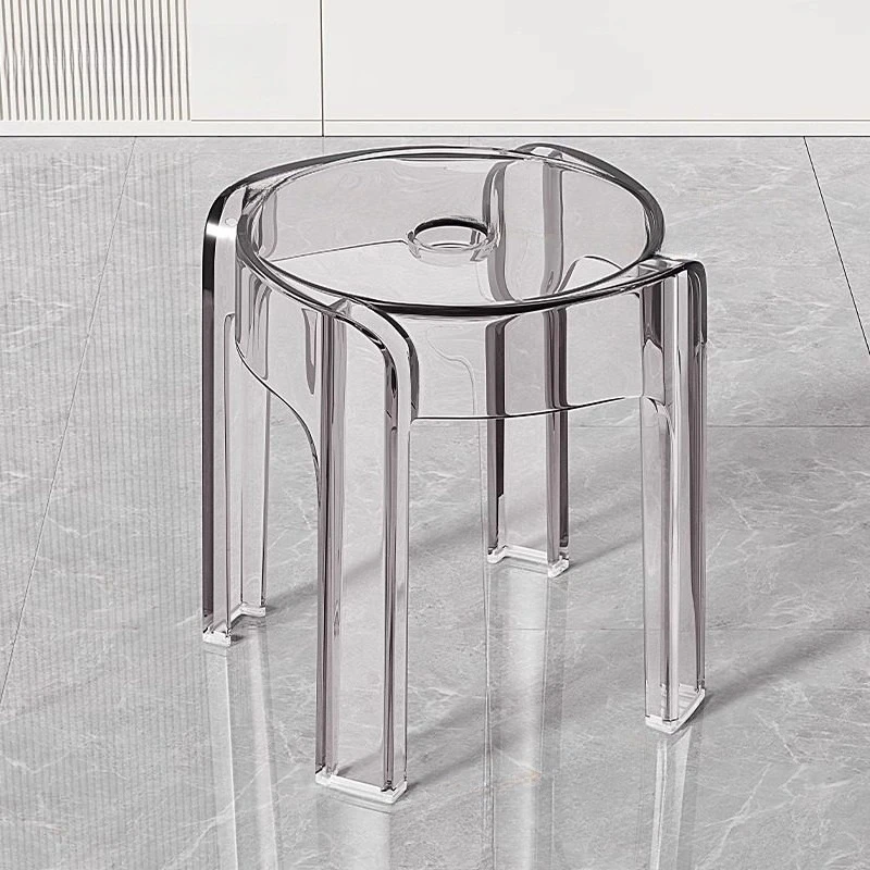 

Акриловый низкий стул, легкий люкс, высококачественный, штабелируемый, для туалета, для гостиной, стул для душа для пожилых людей, мебель