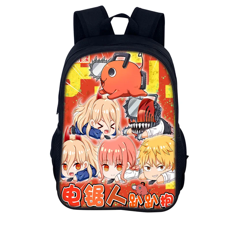 Chainsaw Man Kids Backpack School Bag 40cm/15.7inch Backpack Lightening Zipper Backpack Book Bags for Boys Girls Best Gift