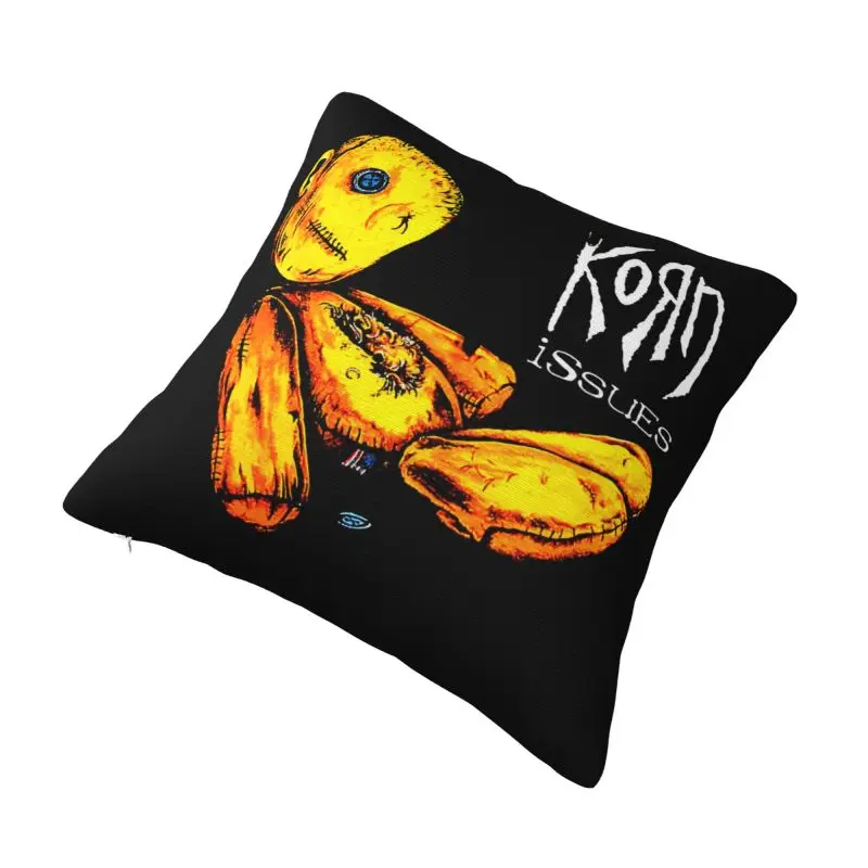 Housses de coussin personnalisées Korns RapMetal Music Hard Rock Roll, bande, oreiller de luxe doux