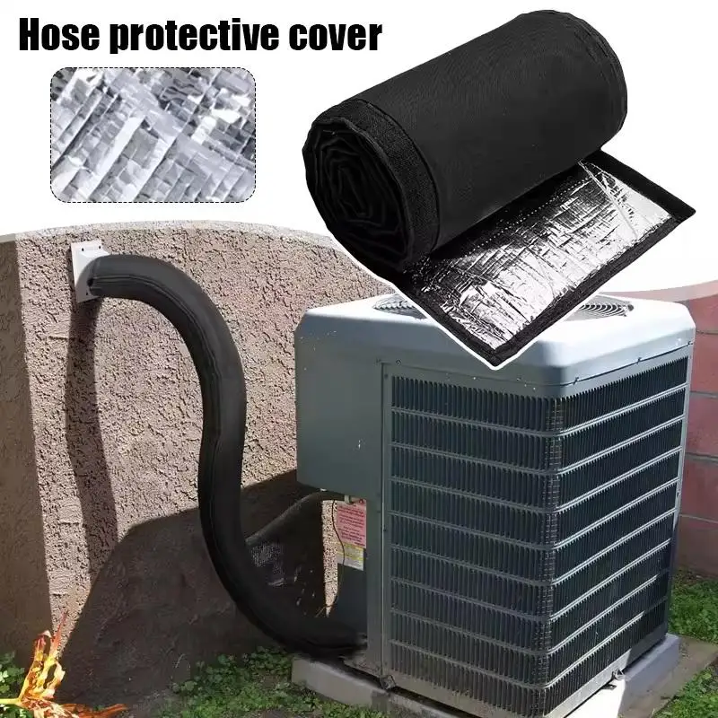 3-Layer أنبوب نحاسي كم عازل في الهواء الطلق غطاء مجاري التيار المتردد أكسفورد القماش الأسلاك النحاسية حامي لنظام تكييف الهواء