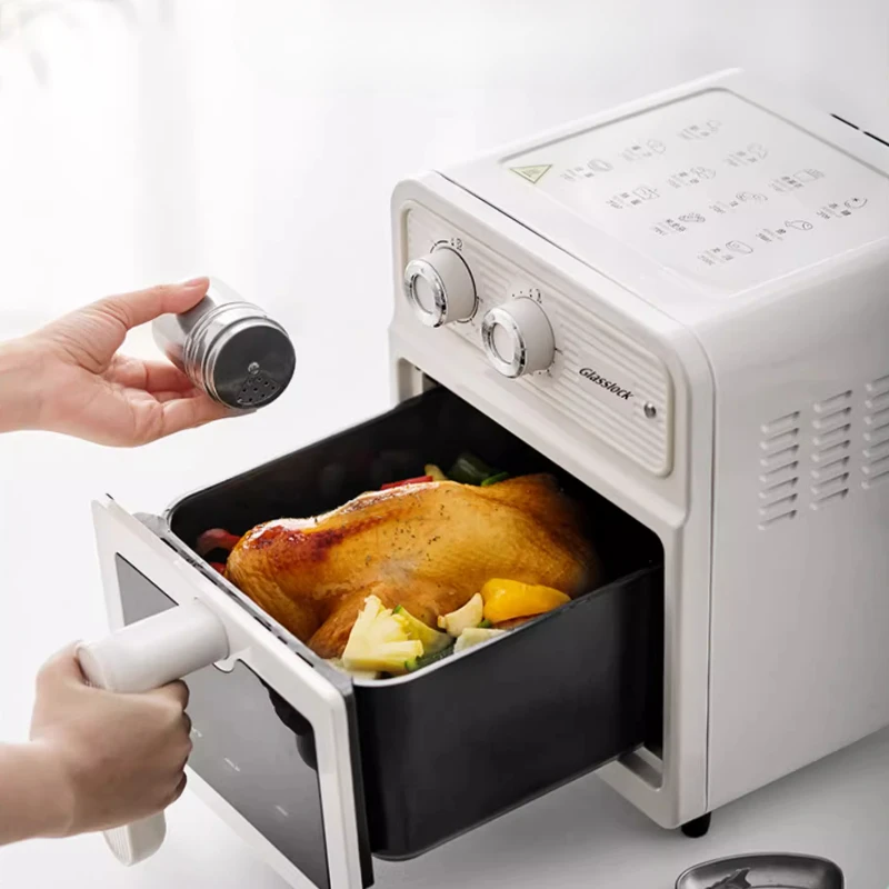 Air fryer new visualization household double heat source no-flip large-capacity multi-function electric oven air fryers 220V
