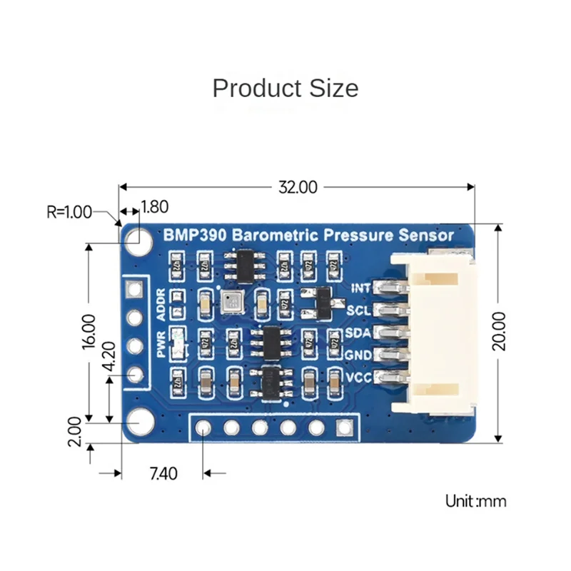 M86K  Bmp390 High Atmospheric Pressure Sensor Module Atmospheric Pressure / Altitude / Temperature Measurement