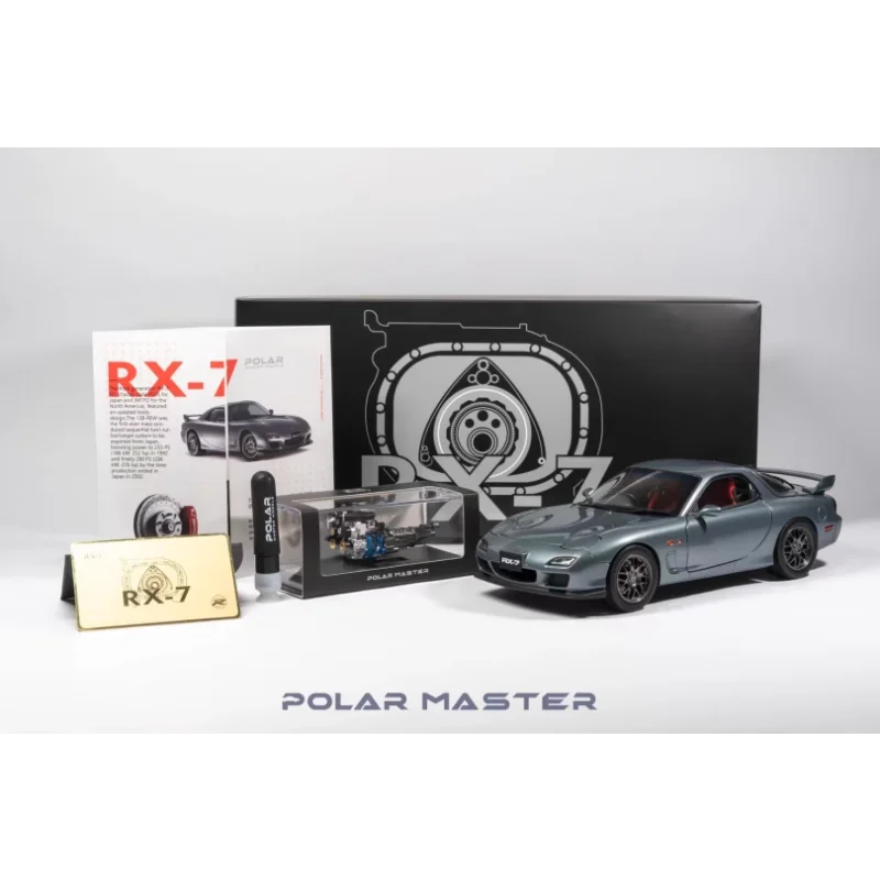 

Diecast PM 1/18 Scale Mazda RX7 Full Open Premium New Stock Alloy Car Model Collectible Toy Gift Souvenir Display Ornament