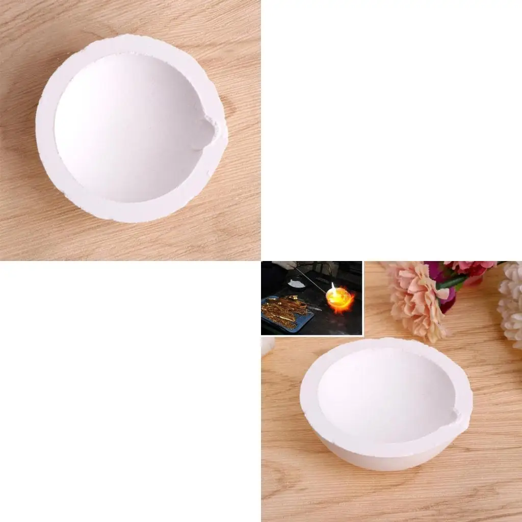 

9HJK High Temperature Silica Melting Crucibles Dish Bowl Pot Casting Gold Silver Metal Jewelry Casting Container