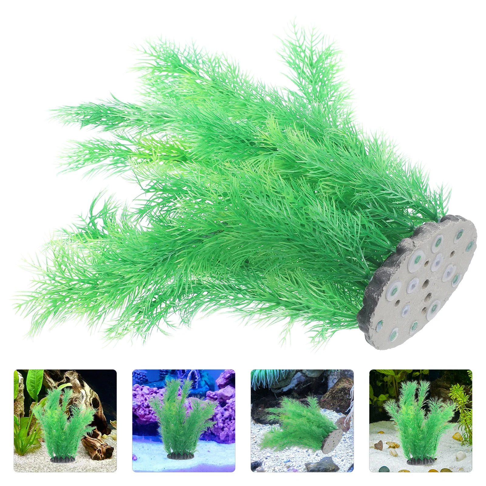 

Green Water Grass Decor For Aquarium Fish Tank Artificial Plants Plastic Aquatic Landscape Reptile Terrarium Accessories
