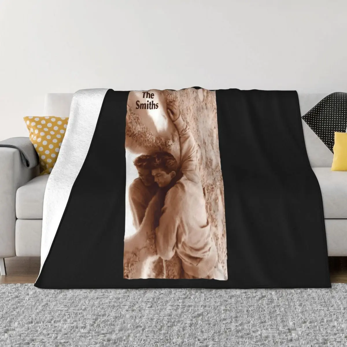 The Smiths This Charming Man Uk 1983 Promo Sepia Swea Morrissey OShort Slee Throw Blanket