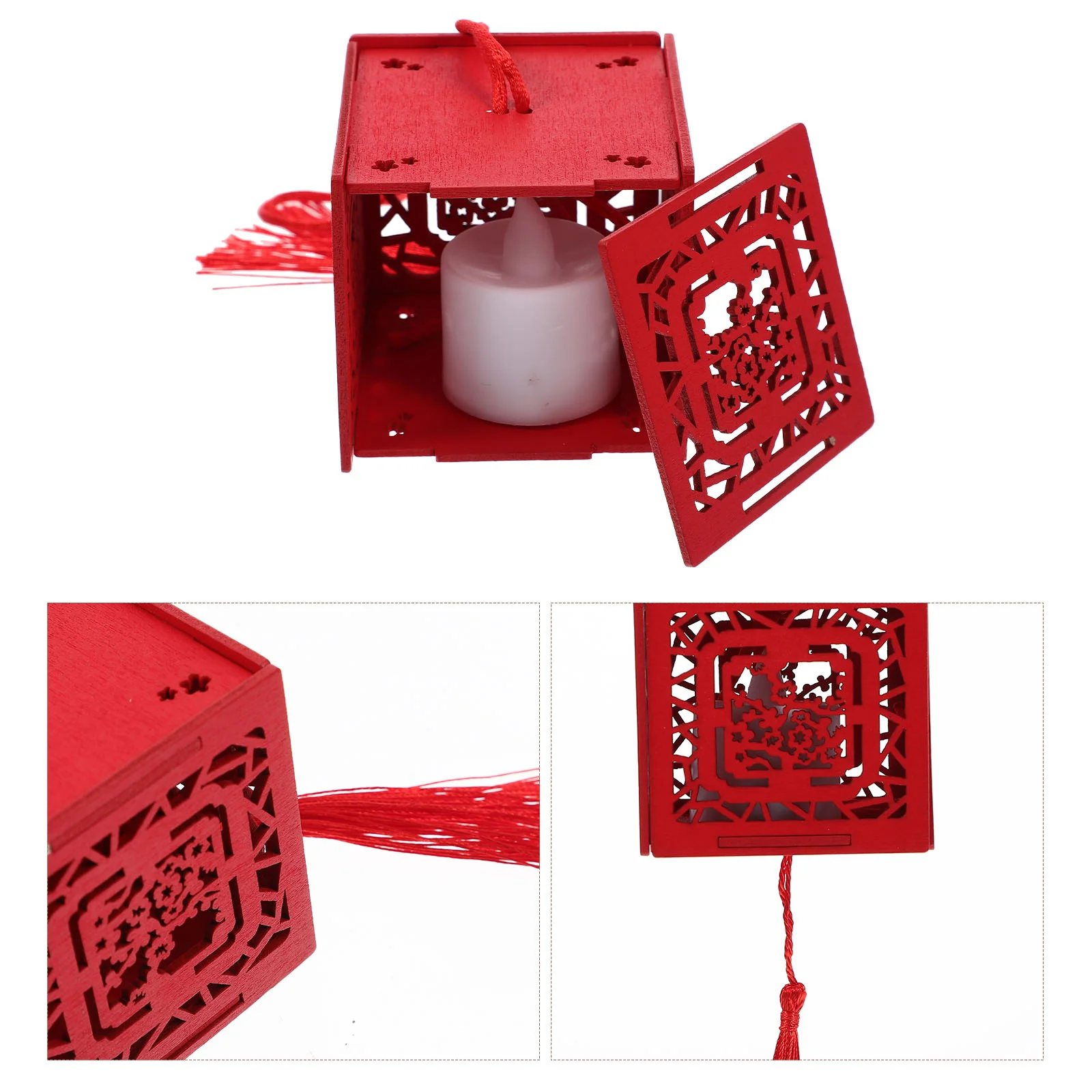 Flower Window Lights Glowing Lantern Material DIY Chinese Lanterns Assembled Suite New Year Polyester Wooden Luminous