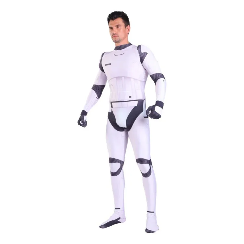 White Trooper Cosplay Fantasy Jumpsuit Movie Space Battle Army Costume Disguise Adult Men Roleplay Fantasia Outfits Male eo]5