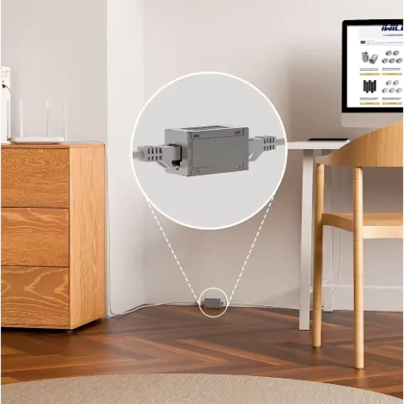 RJ45-Koppler, Ethernet-Extender, 10 Gbit/s, Cat7-Ethernet-Koppler, Buchse auf Buchse, für Cat7/Cat6/Cat5e-Kabel – Detail 4