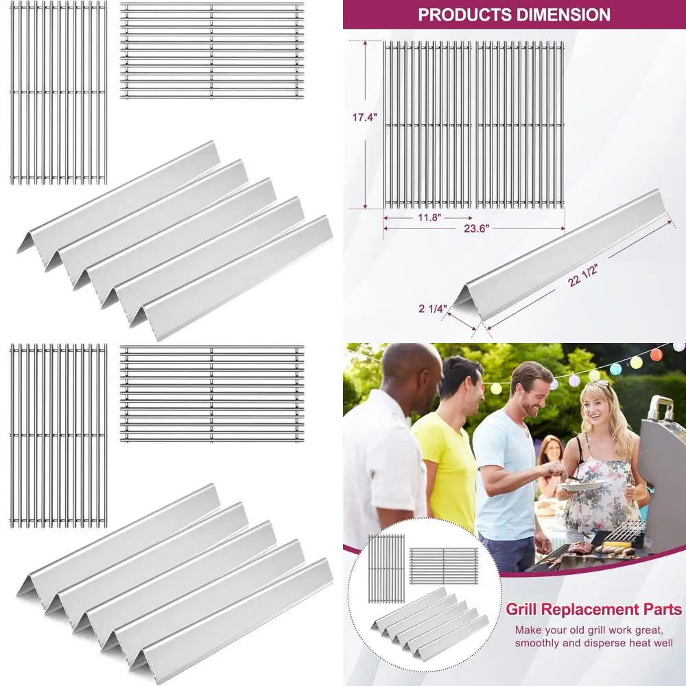 

Stainless Steel 7536 16GA Flavorizer Bars 7527 for Weber Genesis Silver B/C, Spirit 700/900, Spirit 300, E-310/E-320, S-310/S-32
