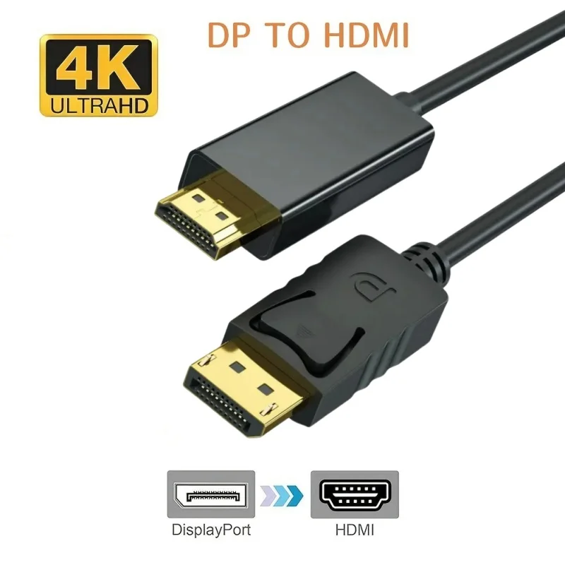 

4K DisplayPort to HDMI-compatible Cable for PC Laptop HDTV Projector Monitor 3m DP to HD Adapter Display Port Video Audio Cable