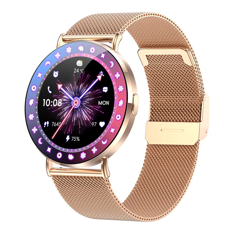 Women Smart Watch H06 Ultra Thin AMOLED Screen 3D Dynamic UI Wristwatch Bluetooth Call Fitness Tracker Ladies X2 Smartwatch