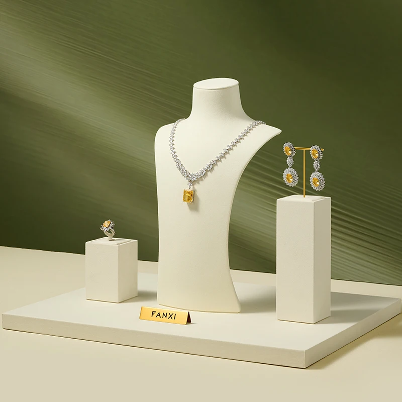 Oirlv Jewelry Bust Display Stand Necklace Display Stand High‑End Stand Jewelry Store Organizer Anniversary Photo Display Stand