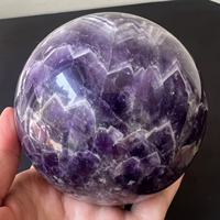 9.5-10cm Natural Dream Amethyst Quartz Crystal Sphere Ball Healing