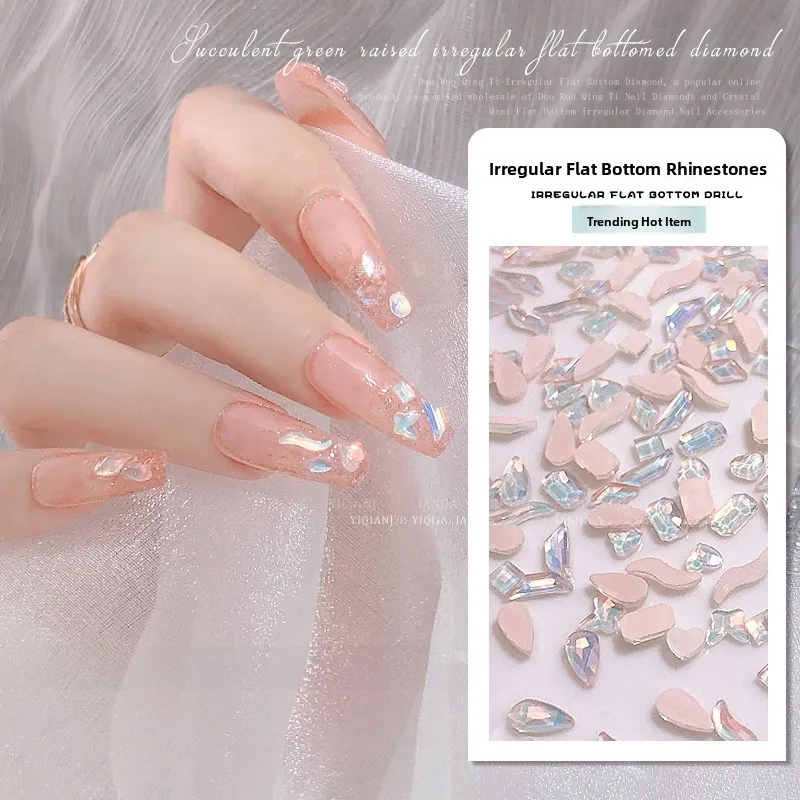 

Маникюрные украшения для дизайна ногтей, плоский бот, нерегулярное яблоко, Diamo, блестящее сердце, маленький размер, 50 шт. в наборе