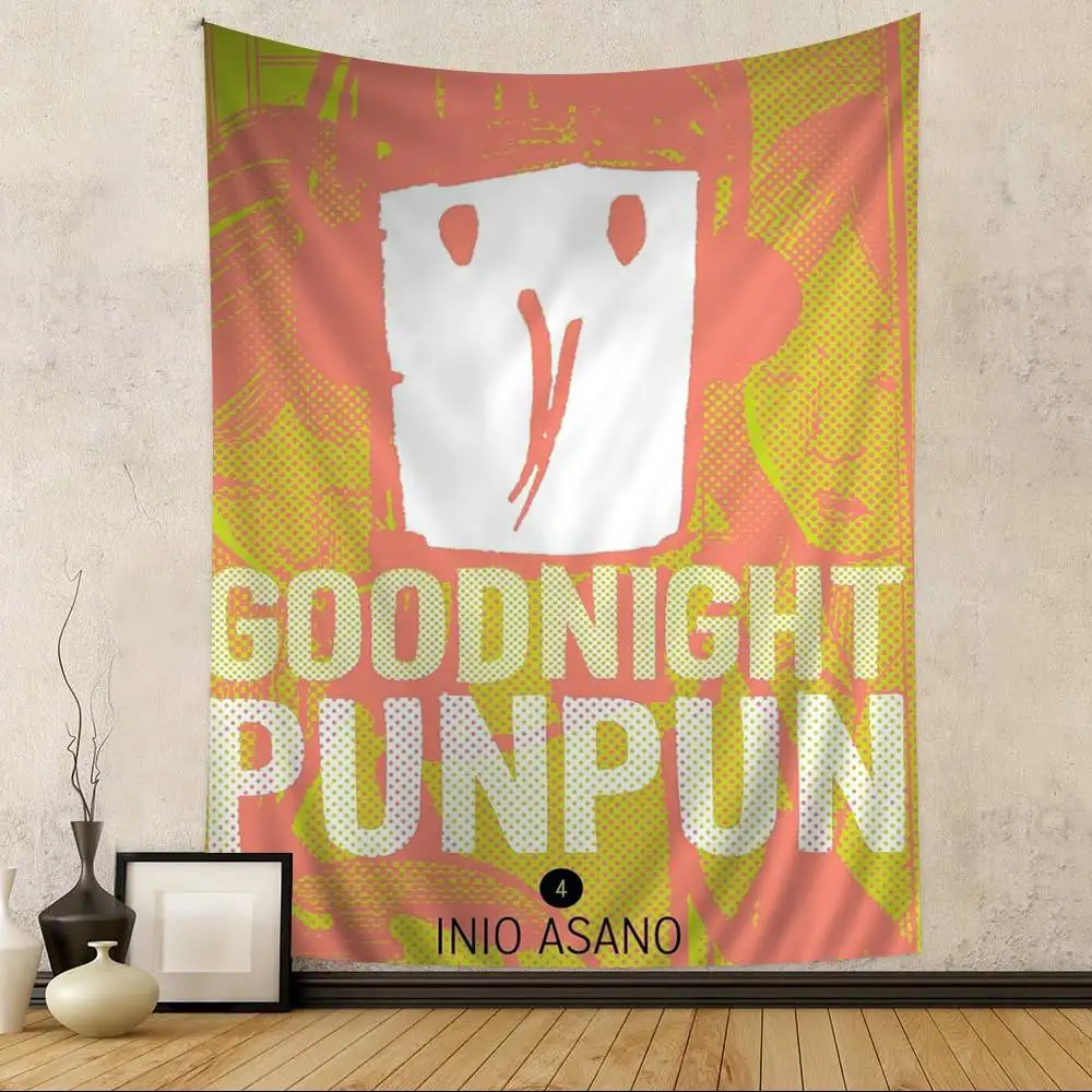 Anime G-Goodnight Punpun Tapestry Art Printing Japanese Wall Tapestry Anime Wall Hanging Home Decor