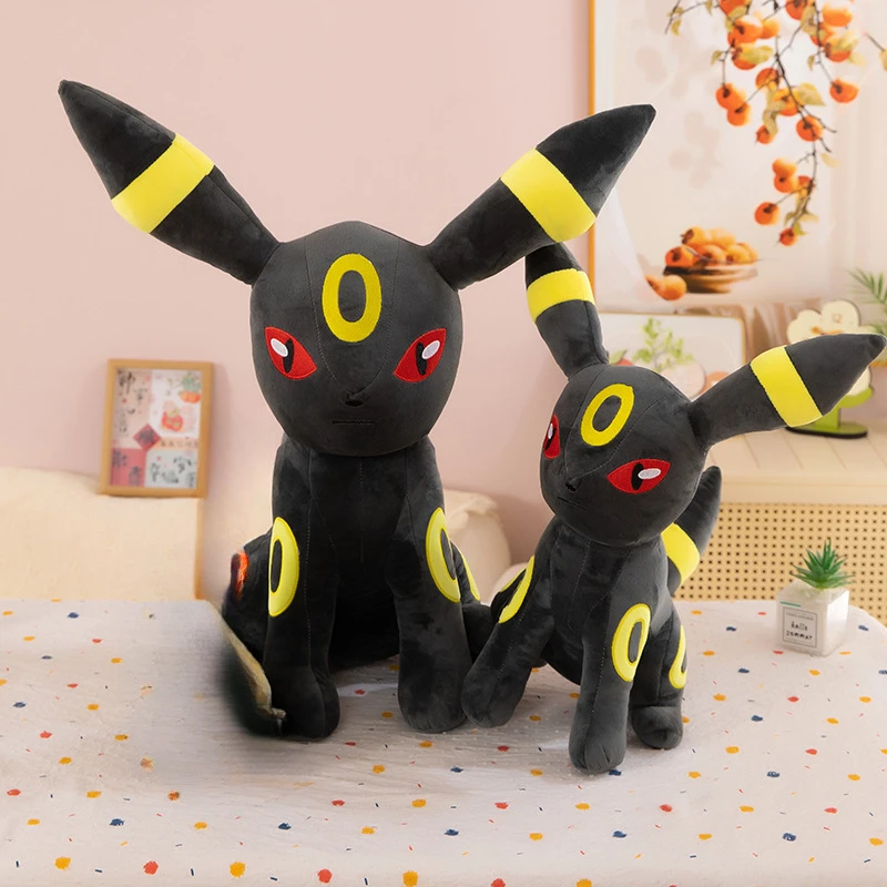 

45cm anime Umbreon Plush toys Creative doll Living room ornaments Kawaii pp cotton filling Room decorations cute Holiday Gifts
