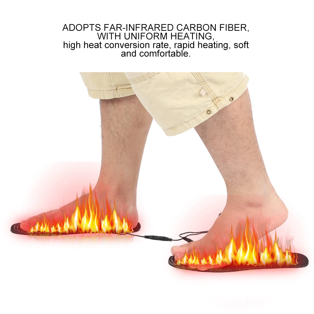 Heated Insoles Insoles Winter USB Heated Shoe Insoles Foot Warming Pad Mat Heating Insoles for Outdoor Sports USB Heated Insoles