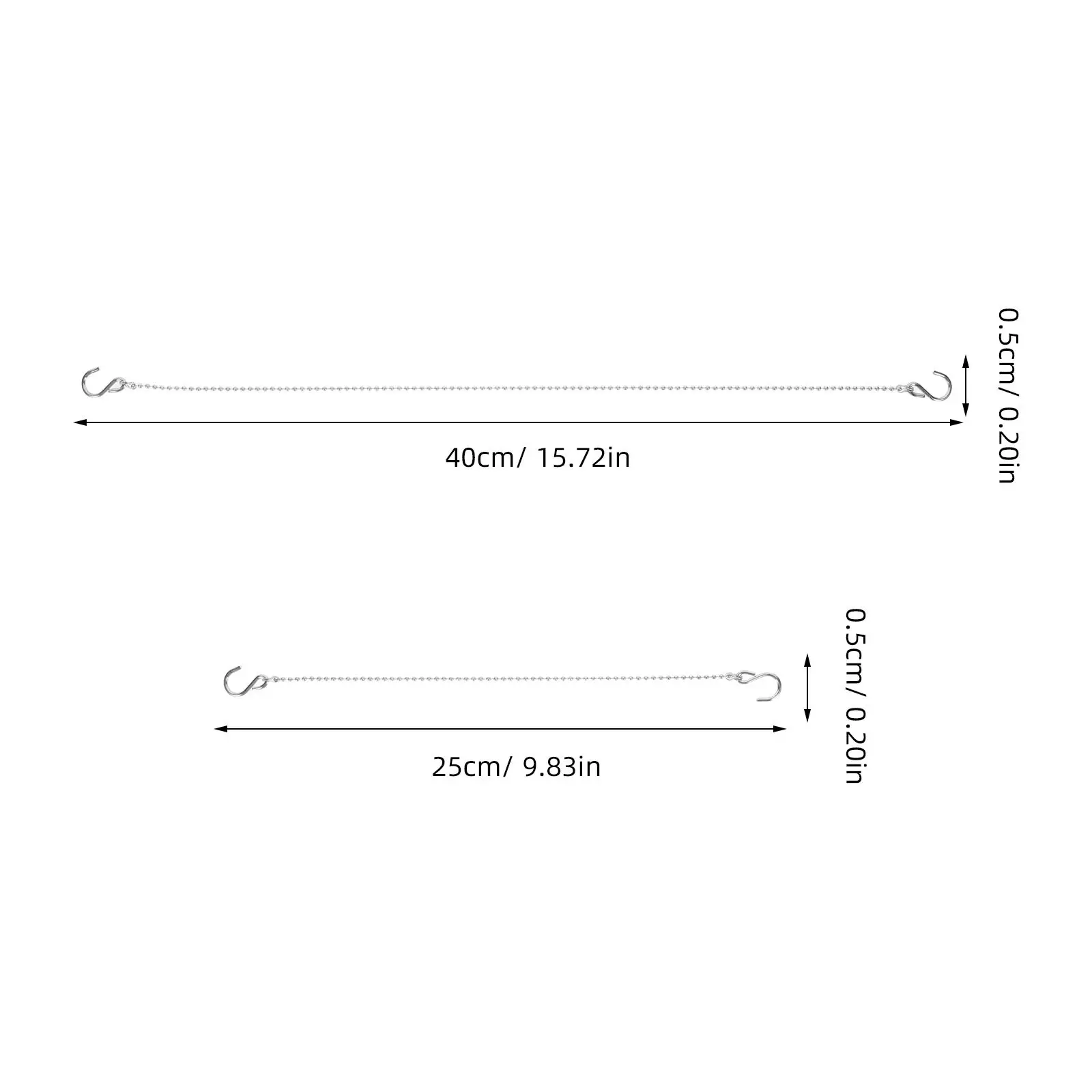 6Pcs Banner Suspension Chain Heavy Duty Metal Ball Chain with Safety Hooks for Retail Store Trade Show Supermarket Office Poster