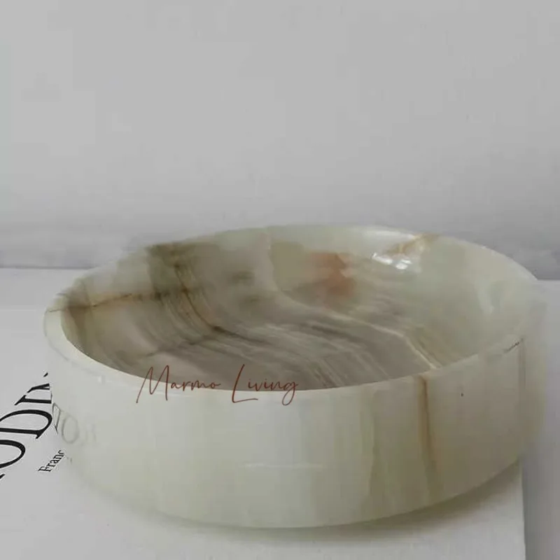 

French silent style natural jade tray designer model room soft jewelry necklace storage desktop ornaments