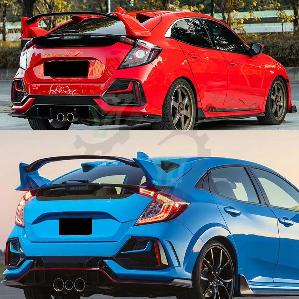 For Honda Civic hatchback 2016 2017 2018 2019 2020 Car Rear Spoiler 1:1Type-R Style Tuning Roof Wing Trunk Lip Decoration