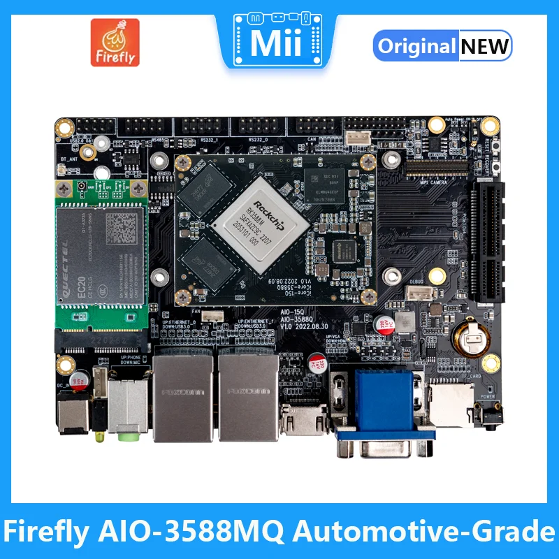 

AIO-3588MQ Automotive-Grade Ai Mainboard By Rockchip All-New Octa-Core Soc Rk3588m Wifi6 And 5g/4g Network