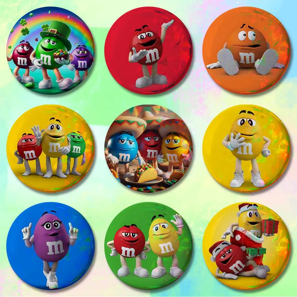 M-M-Ms-S C-Chocolates-S Enamel Pin Tinplate Round Brooch Cosplay Nijigen Otaku Culture Badges 58mm 44mm 32mm 75mm 25mm