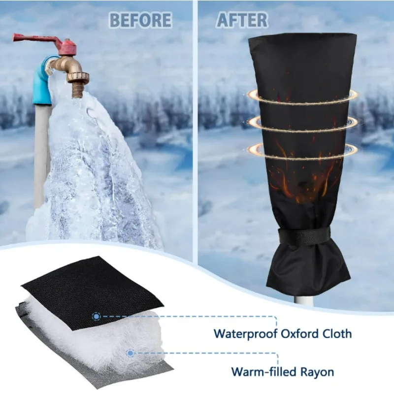 يغطي الصنبور في الهواء الطلق الشتاء تجميد حماية معزول الحنفية كم مقاوم للماء مكافحة الكراك حنفية حقيبة لحديقة ساحة السباكة