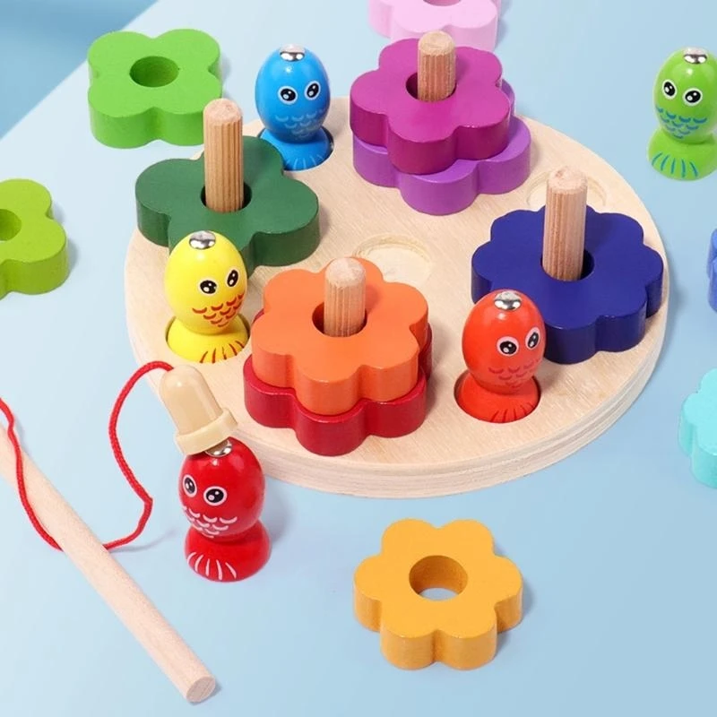 Toddler Early Educational Matching Toy Children Clip Bees Fishing Toy Hand-eye Coordination Toy 15UB