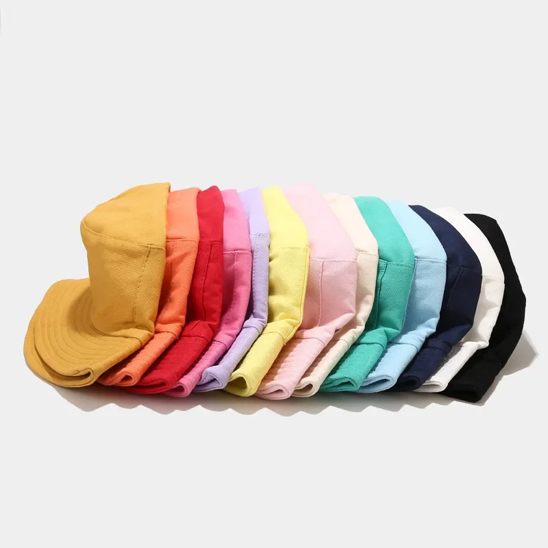 Custom Logo Unisex Adult Cotton Fishman Hats Women Summer Panama Hat Men Sunbonnet Fedoras Outdoor Bucket Hat Beach Cap