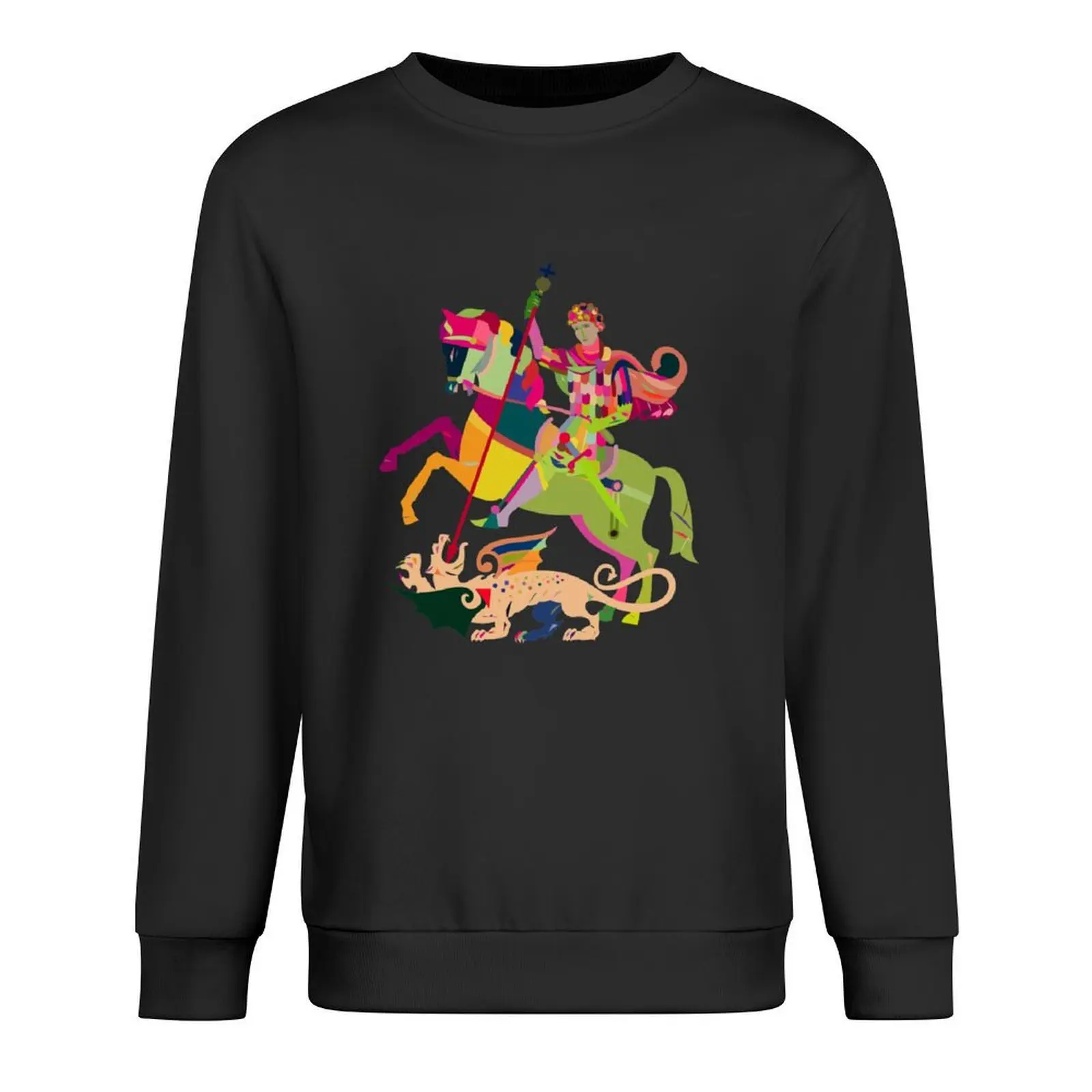 

St George and the Dragon Pullover men clothing japanese style blouse aesthetic clothing sweatshirt