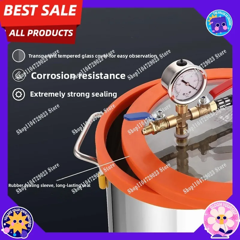 

AB glue defoaming machine for laboratory and other occasions Stabilized wooden barrel Epoxy resin Silicone vacuum pump