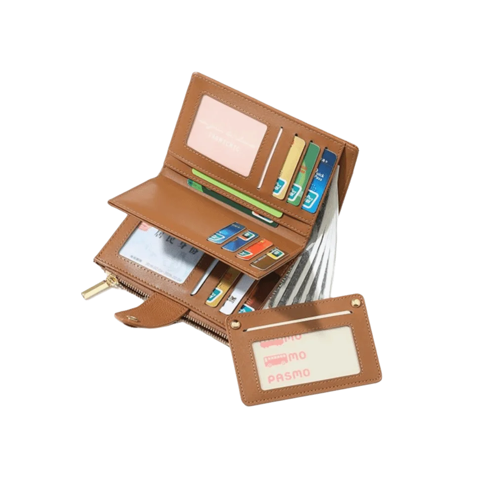 

Portable Card Holder PU Passport Bag Ticket Holder Passport Cover Fold Purse Airplane Check-in Multifunctional Passport Clip Men