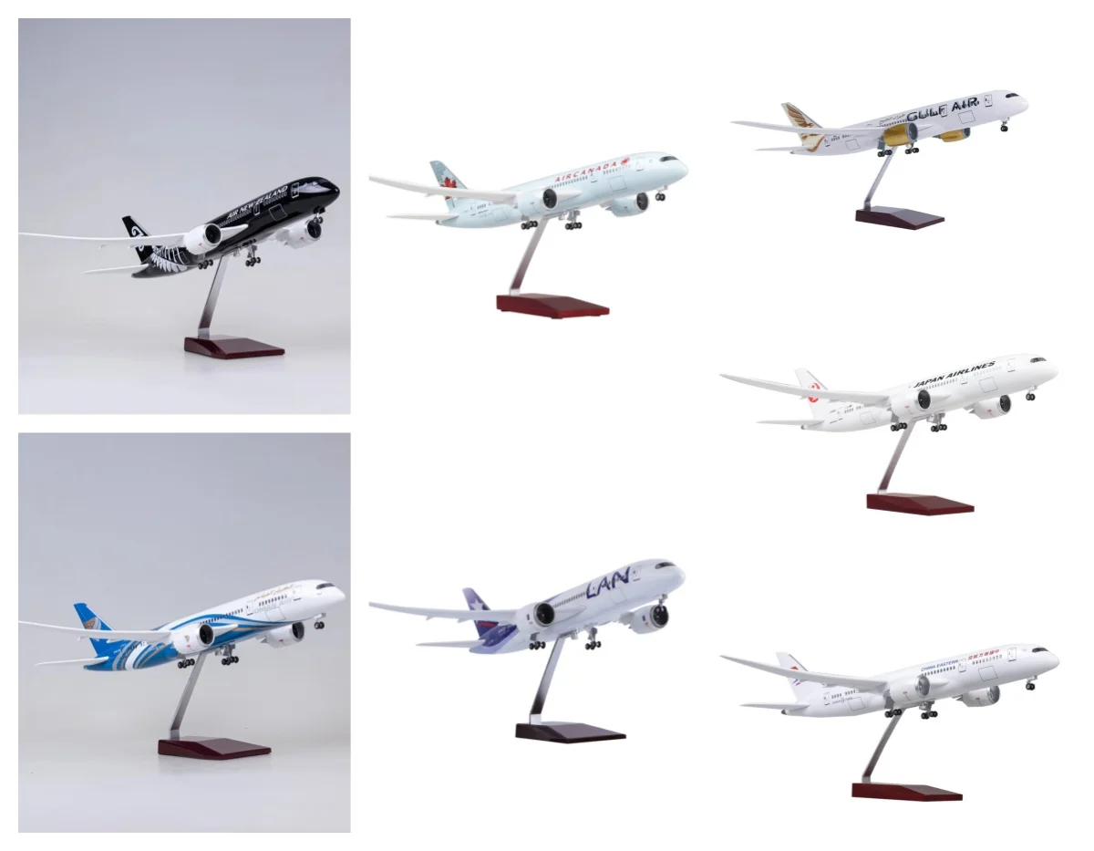 

Riyadh Airways B787 Series Airplane Model 47CM Scale Large Aircraft Model with Landing Gear Stand miniature airplane Decoration