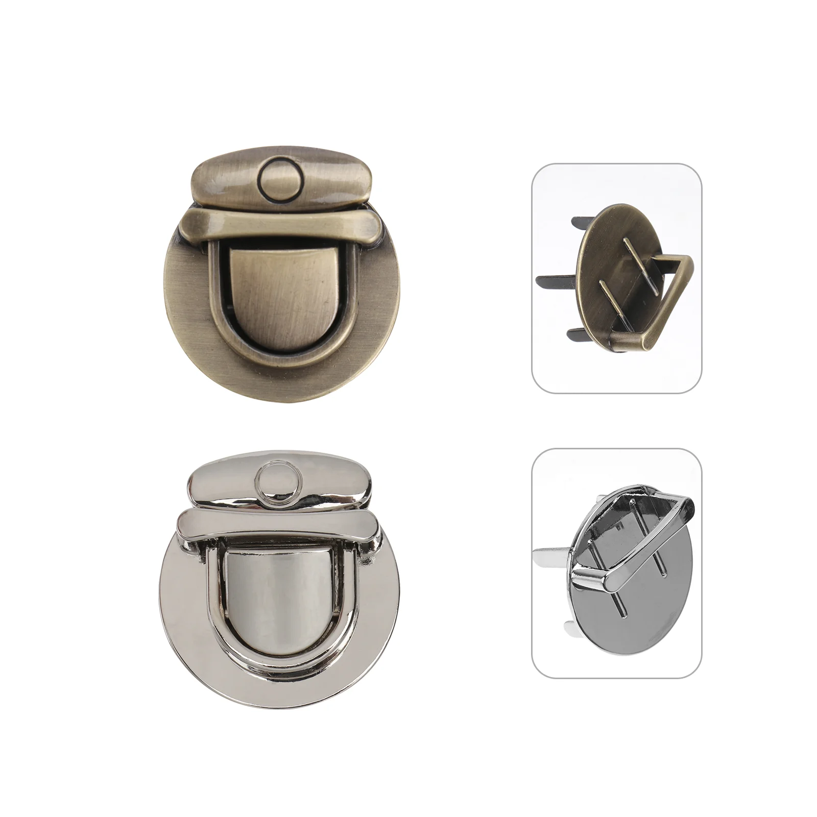 

20PCS Metal Tuck Lock Push Lock Closure Catch Clasp Buckle Fasteners for DIY Craft Bag Case Handbag Purse Briefcase