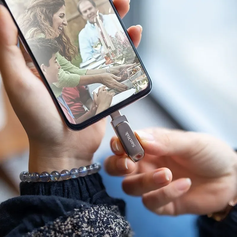 SDDDC4 USB 3.2 Gen 1 محرك فلاش 64 جيجابايت نوع C 512 جيجابايت بندريف 256 جيجابايت 128 جيجابايت 32 جيجابايت هاتف معدني نوع C OTG محرك فلاش 1 تيرا بايت محرك القلم