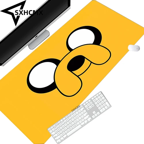 Imagen 2 del producto Alfombrilla de ratón grande con dibujos de Adventure Time, accesorios para juegos de 90x40, alfombrilla de escritorio para teclado de jugador de oficina, alfombrilla antideslizante para ordenador portátil XL de Anime