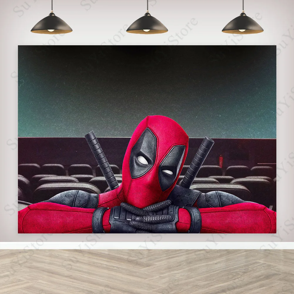 

Дедпул плакат фотография фон день рождения украшение Баннер фото фон стенд реквизит