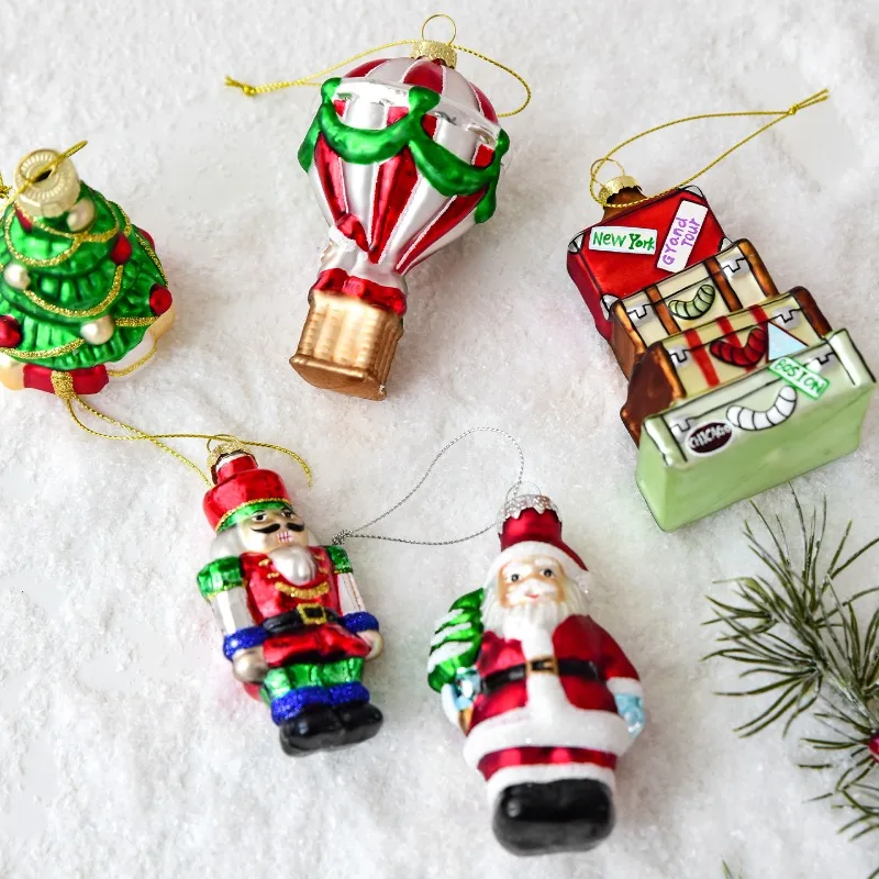 

1 шт., рождественский орнамент, подвеска, стеклянный цветной шар, старик, снеговик, подвеска для украшения рождественской елки
