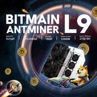 New Bitmain Antminer L9 16.2GH/s 3360W Dogecoin Miner Scrypt Algorithm DOGE LTC BEL Crypto Miners Asic Mining Machine with PSU