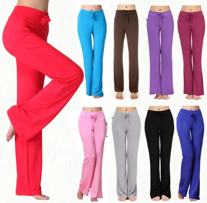 Dance practice pants wide leg pants aerobics pants modal straight leg pants classical dance body clothes yoga pants