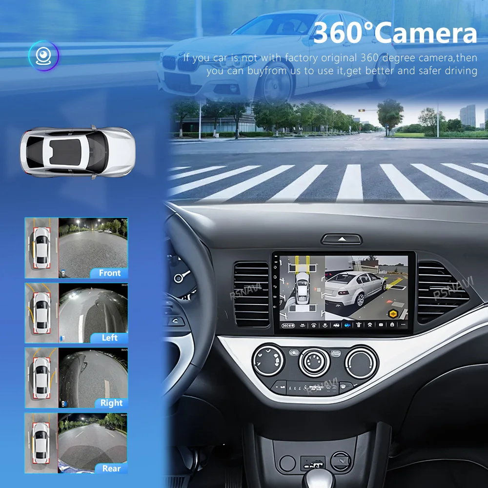 Android 16 Carplay Auto Car Radio Multimedia Player For Kia Picanto Morning 2011 - 2017 LHD Autoradio GPS Stereo 2din Head Unit
