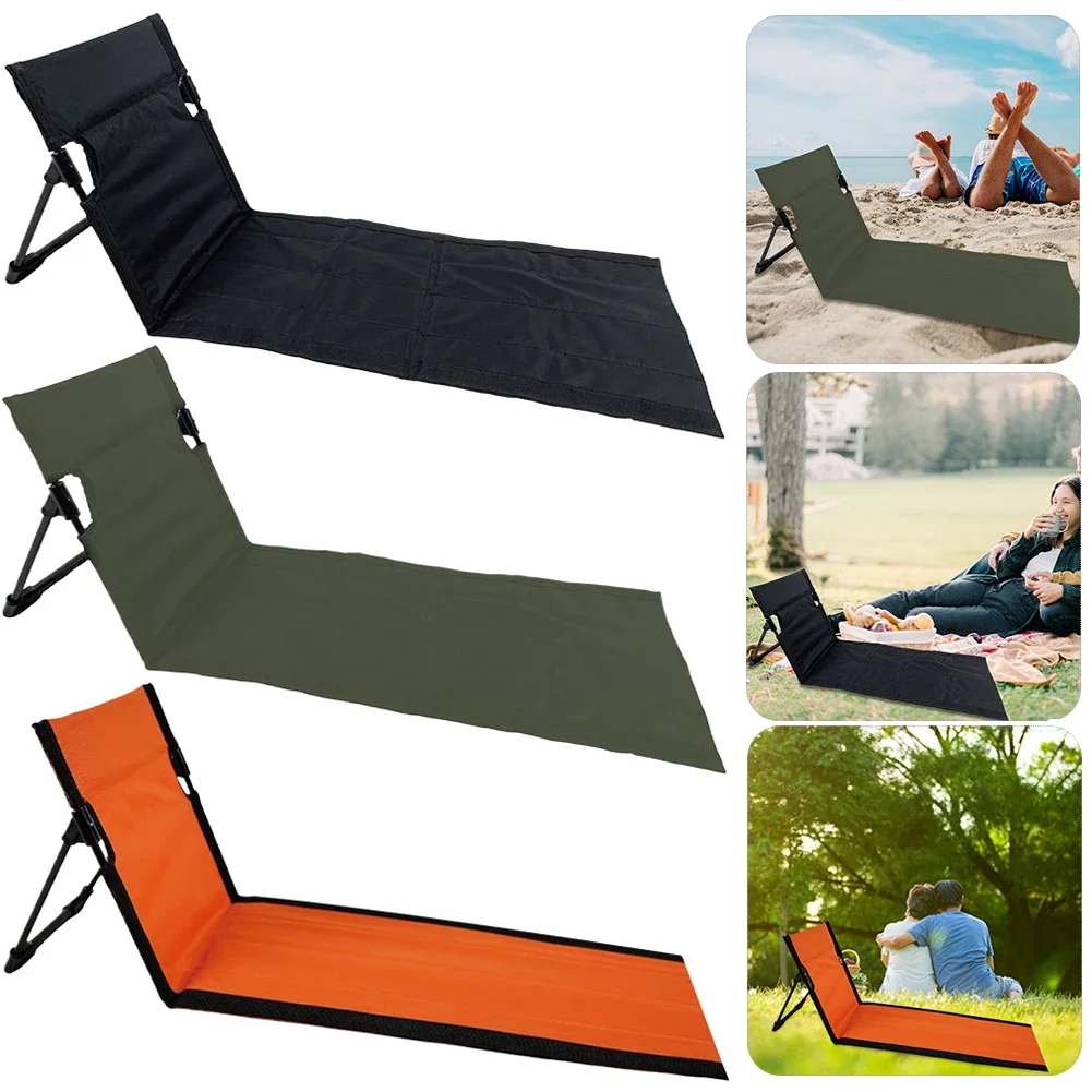 Portable Folding Seat Without Legs Foldable Stadium Seat with Backrest Lightweight Camping Chair for Stadium Balcony