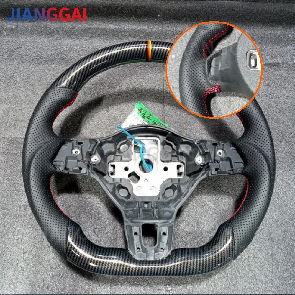Hydro-Dip Koolstofvezel Stuurwiel Voor Volkswagen Golf 6 GTI MK6 GTD R 2009-2013 Polo GTI Tiguan Passat R-Lijn Stuurwiel