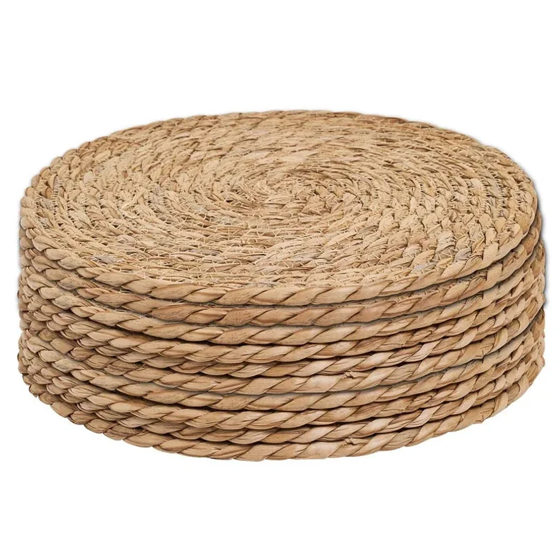 Pot Mats Handwoven Rattan Placemats Round Heat Insulation Mats Natural Woven Table Mats For Dining Home Wedding Decor Wholesale