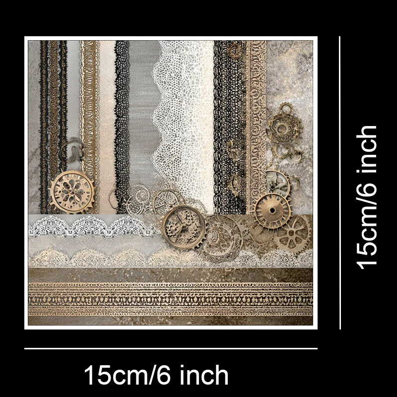 36 Sheets 6"x6" Scrapbook Paper Pack: Starlit Watercolor Splashes for Scrapbooking, Origami & Cosmic Craft Projects.