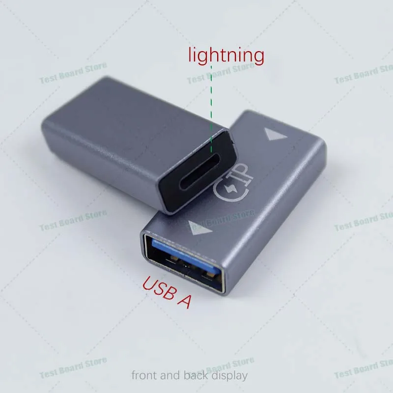 1Piece lighting female to USB C female fast charging data transfer mobile phone adapter supports OTG/PD IOS to USB A for iPhone